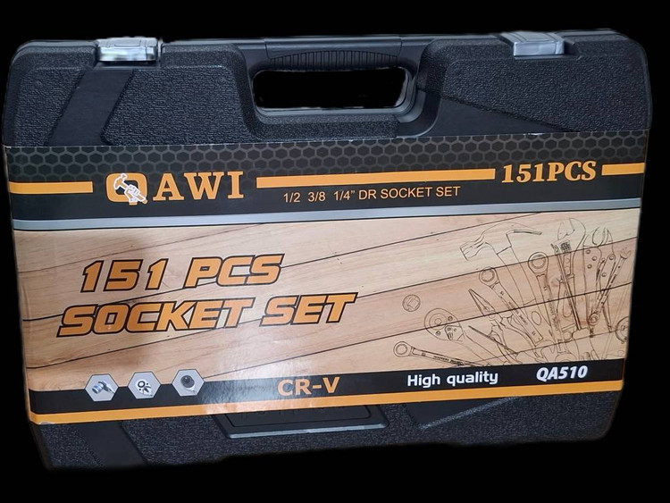 جعبه بکس 151 پارچه QAWI مدل QA510 مجموعه کامل ابزار بکس حرفه ای
